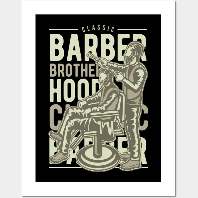 Barber Brotherhood - Barber's Life Wall Art by HealthPedia